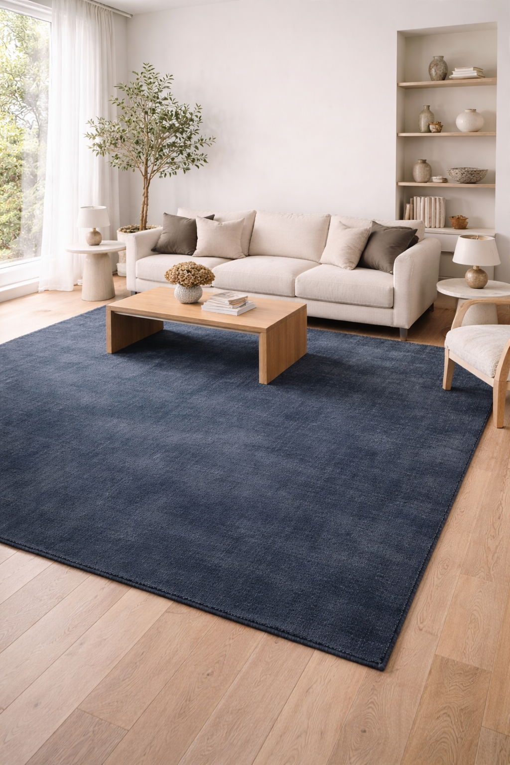 Drift Atelier Navy Blue Wool Rug