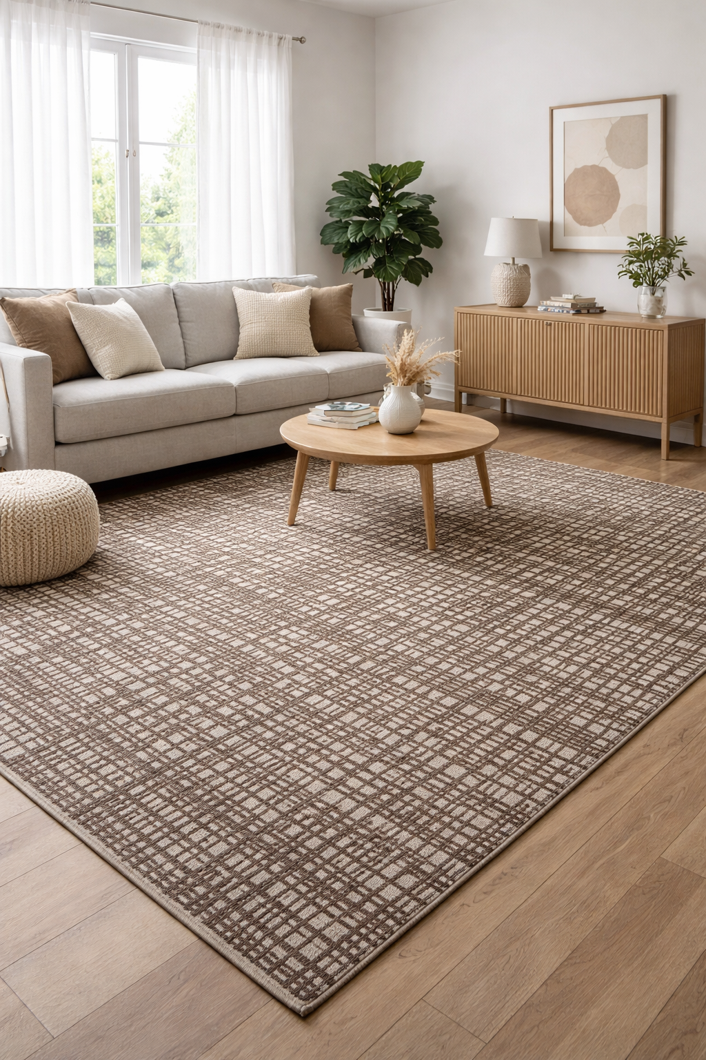 Lorien Taupe Woven Rug
