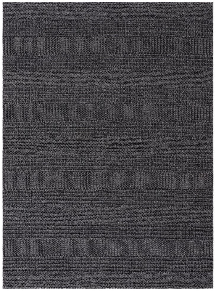 Sierra Stitches Smoke Grey Hand-Woven Rug