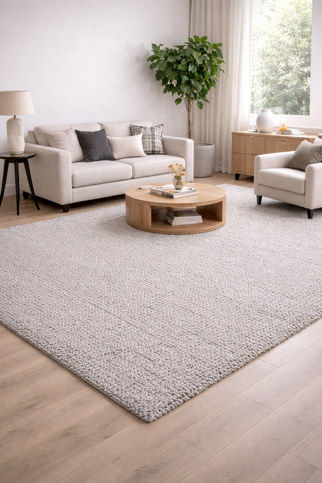 Zavelle Ash Grey Hand-Woven Rug