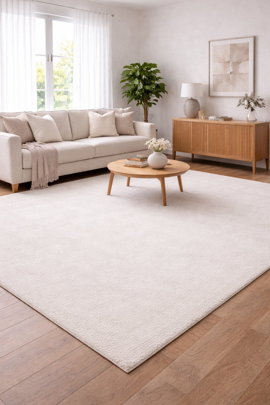 Kade White Wool Rug