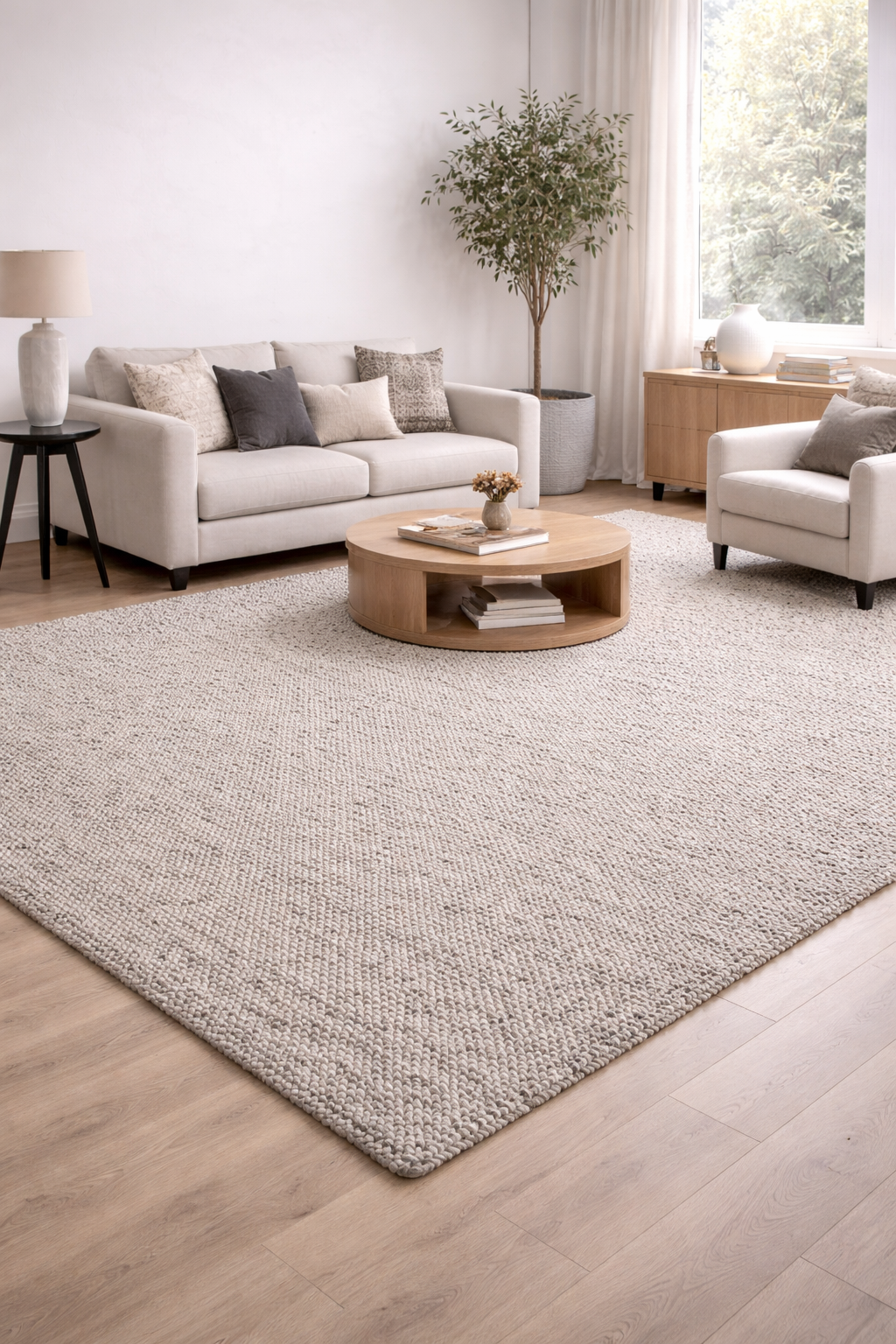 Zavelle Greige Hand-Woven Rug