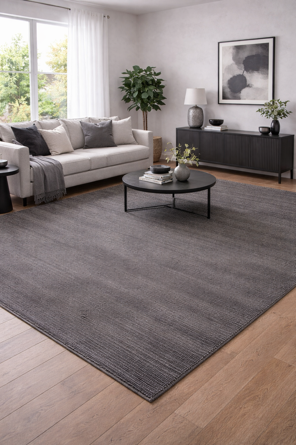 Ciro Cloud Grey Hand-Woven Rug