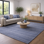 Sierra Stitches Periwinkle Blue Hand-Woven Rug
