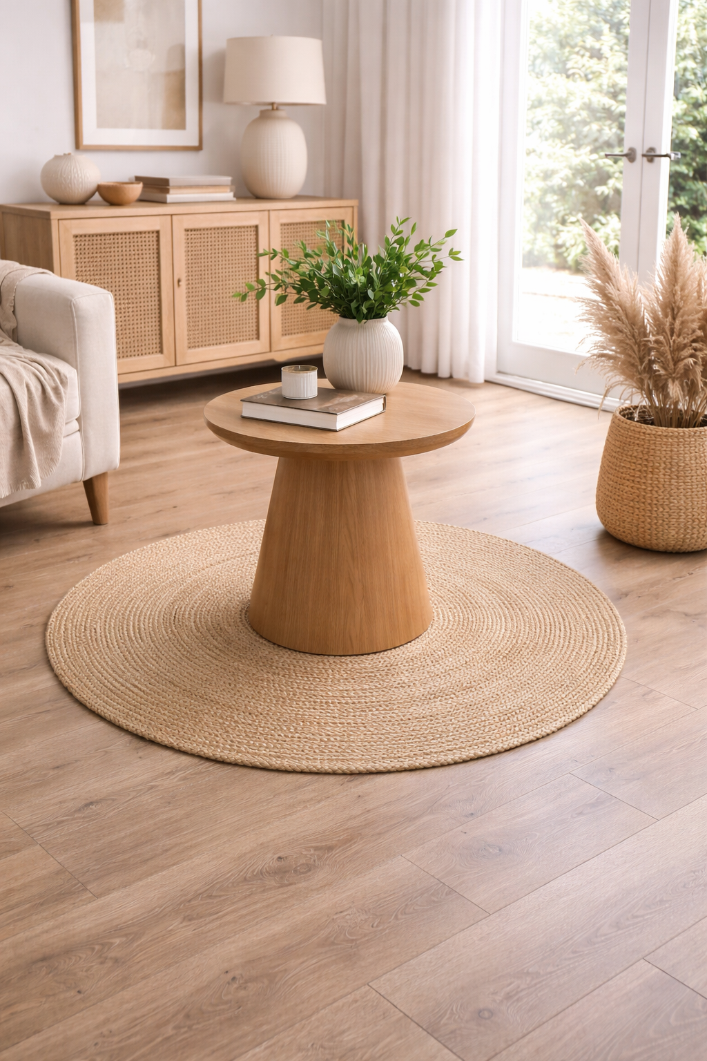 Selora Natural Hand-Woven Jute Rug