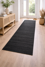 Selora Black Hand-Woven Jute Rug