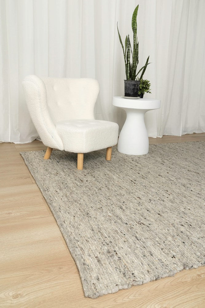 Solara Stone Grey Hand-Woven Rug