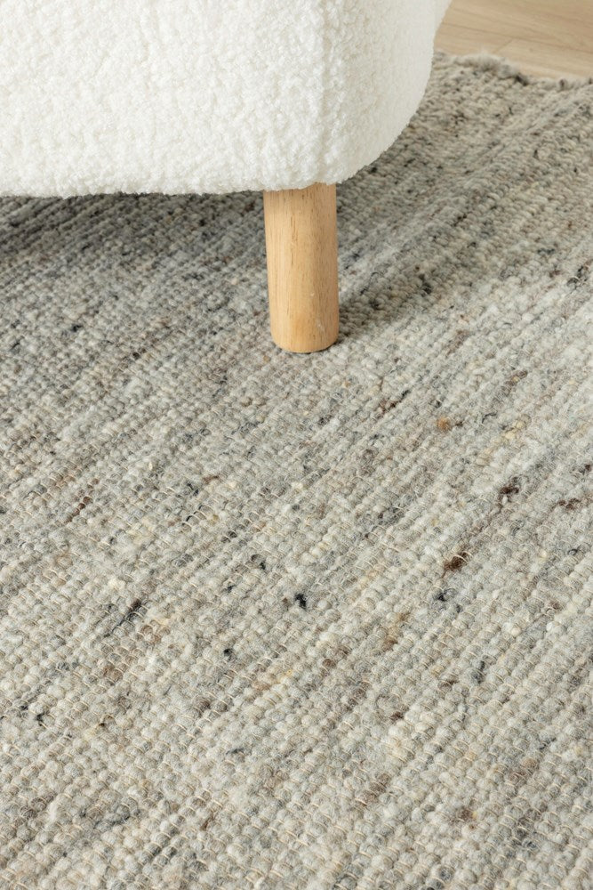 Solara Stone Grey Hand-Woven Rug