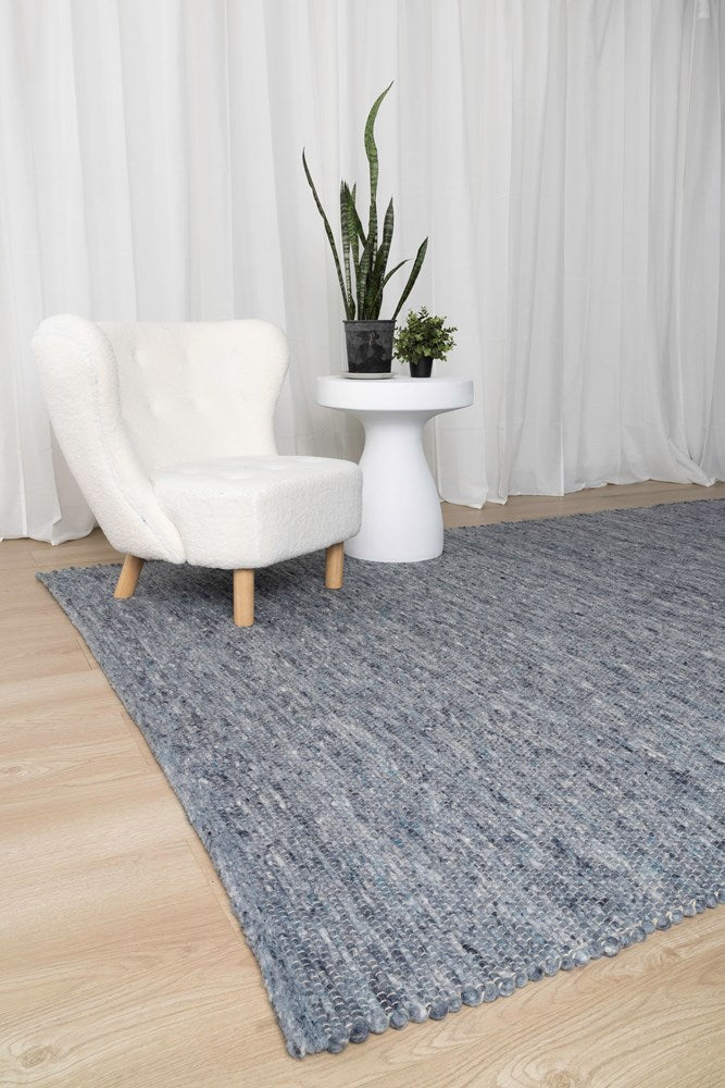 Solara Blue Hand-Woven Rug