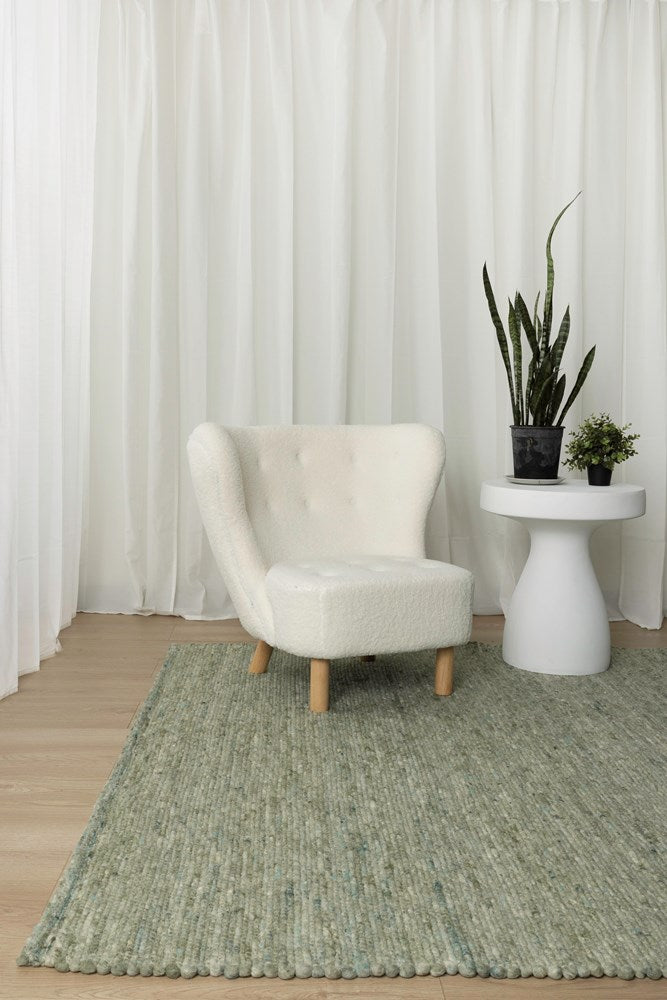 Solara Sea Green Hand-Woven Rug