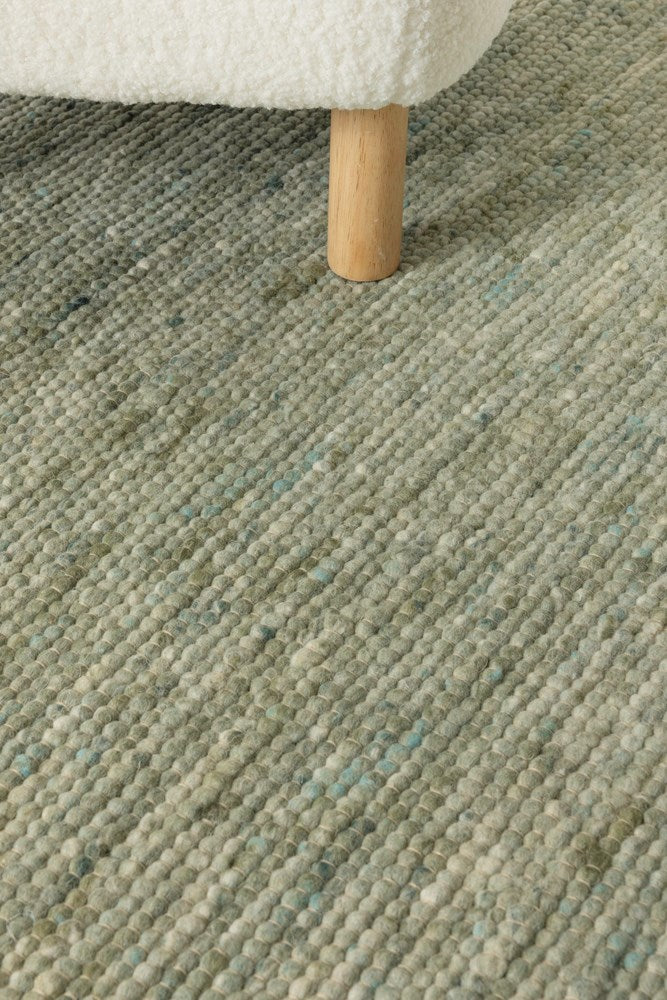 Solara Sea Green Hand-Woven Rug