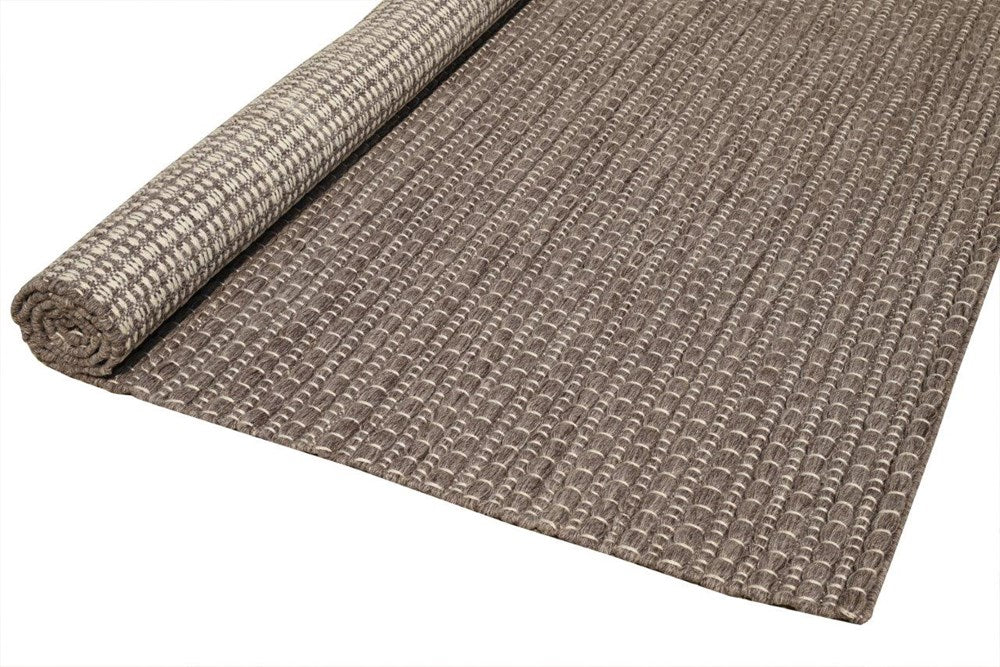 Arden Mocha Brown Flatweave Rug