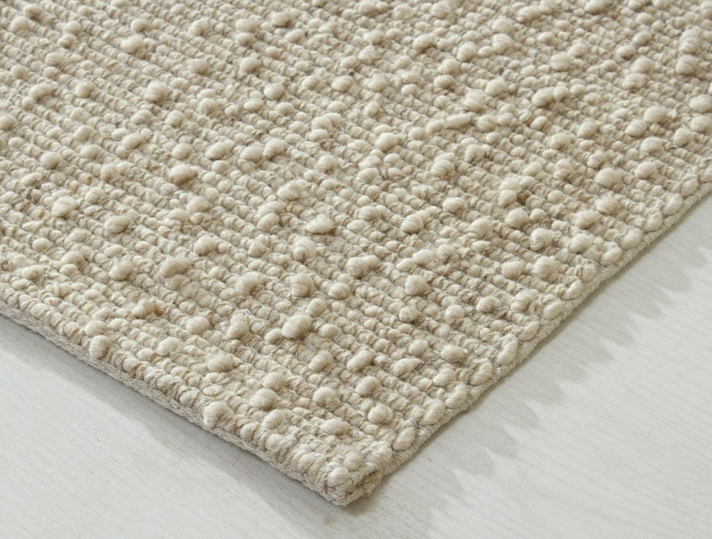 Nori Mini Oatmeal Beige Textured Rug