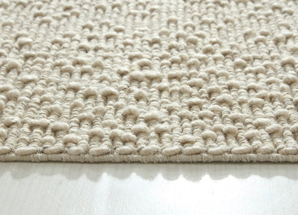 Nori Mini Oatmeal Beige Textured Rug
