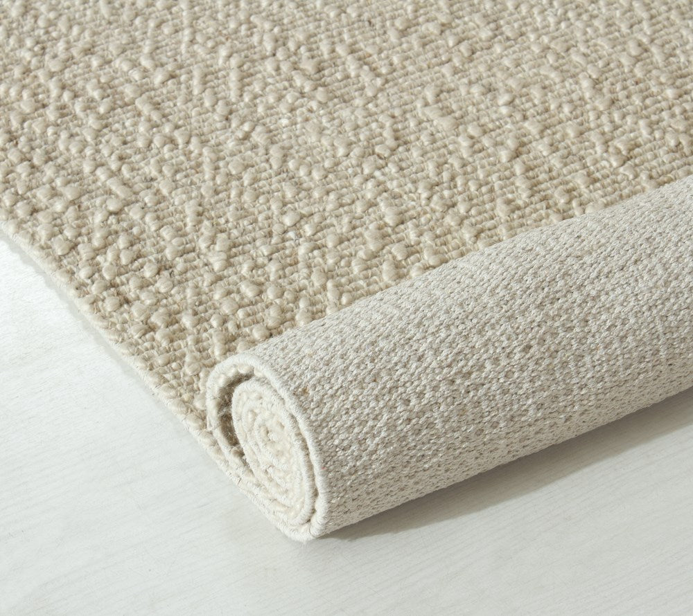 Nori Mini Oatmeal Beige Textured Rug
