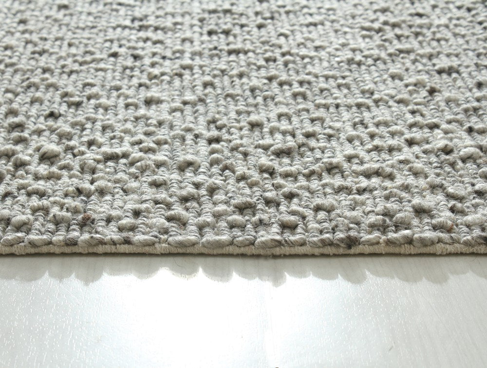 Nori Mini Silver Ash Textured Rug