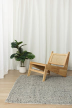 Nori Mini Silver Ash Textured Rug