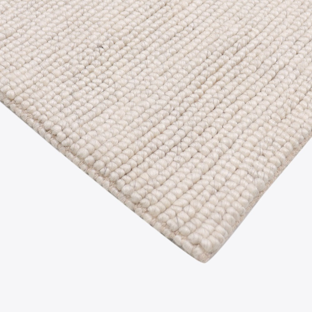 Solstice Day White Hand-Woven Rug