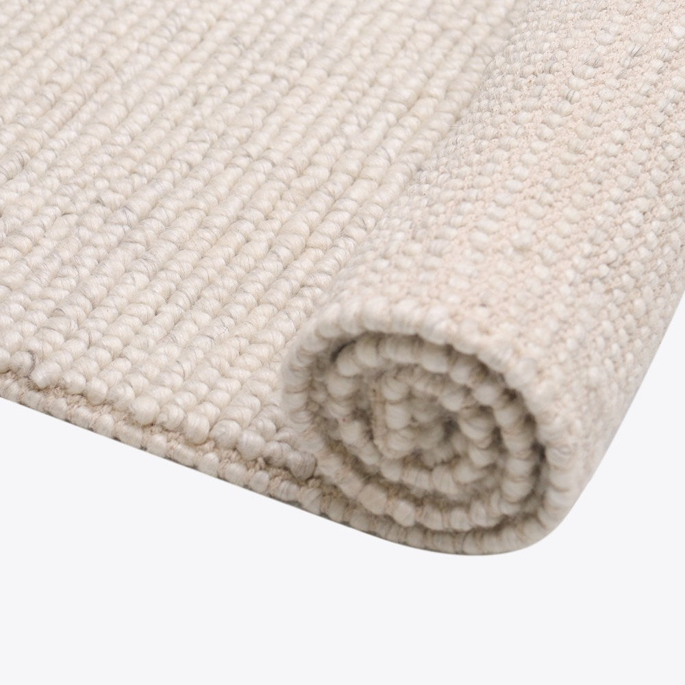 Solstice Day White Hand-Woven Rug