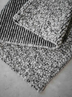 Zavelle Black White Contrast Hand-Woven Rug