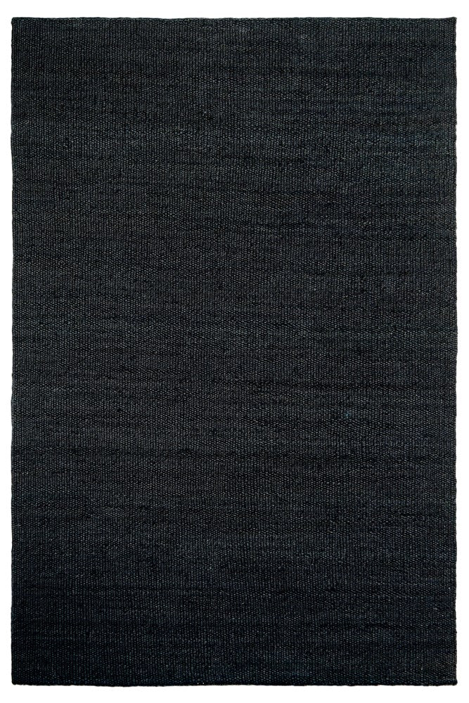 Selora Black Hand-Woven Jute Rug