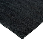 Selora Black Hand-Woven Jute Rug