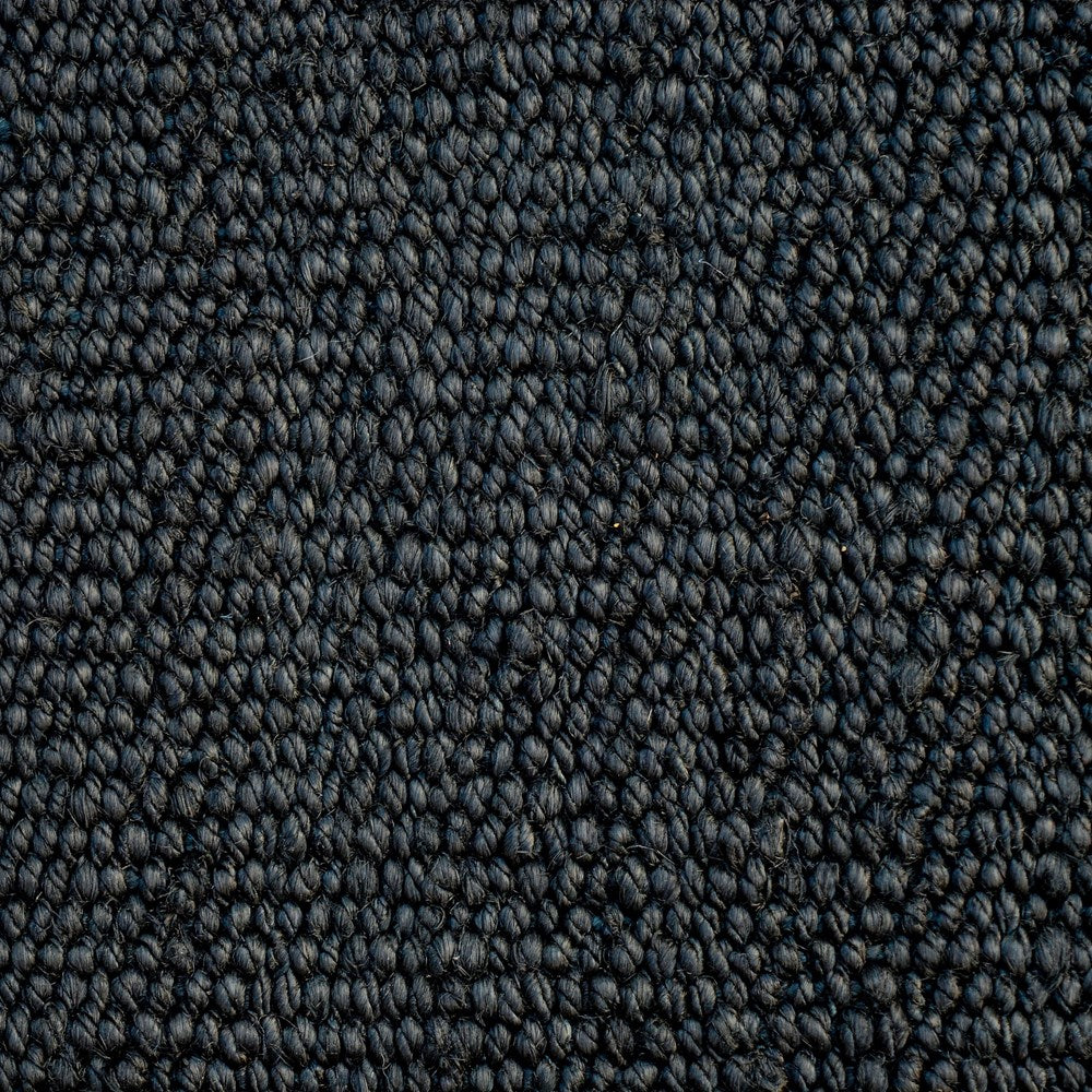 Selora Black Hand-Woven Jute Rug