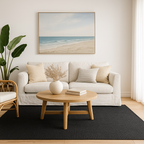 Selora Black Hand-Woven Jute Rug