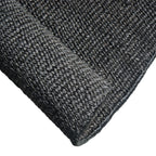 Selora Black Hand-Woven Jute Rug
