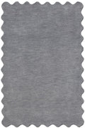 Virelle Denim Grey Scalloped Wool Rug