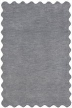 Virelle Denim Grey Scalloped Wool Rug