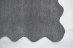 Virelle Denim Grey Scalloped Wool Rug