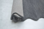 Virelle Denim Grey Scalloped Wool Rug