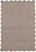 Virelle Greige Scalloped Wool Rug