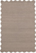 Virelle Greige Scalloped Wool Rug