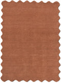 Virelle Rust Scalloped Wool Rug