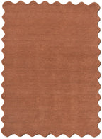 Virelle Rust Scalloped Wool Rug