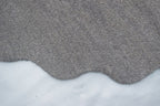 Virelle Stone Grey Scalloped Wool Rug