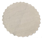 Virelle White Scalloped Wool Rug