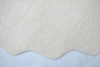 Virelle White Scalloped Wool Rug