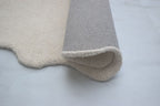 Virelle White Scalloped Wool Rug