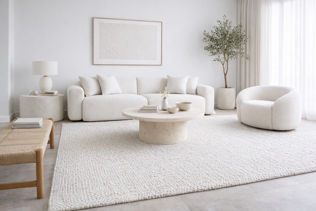 Echelon Chalk Boucle Rug