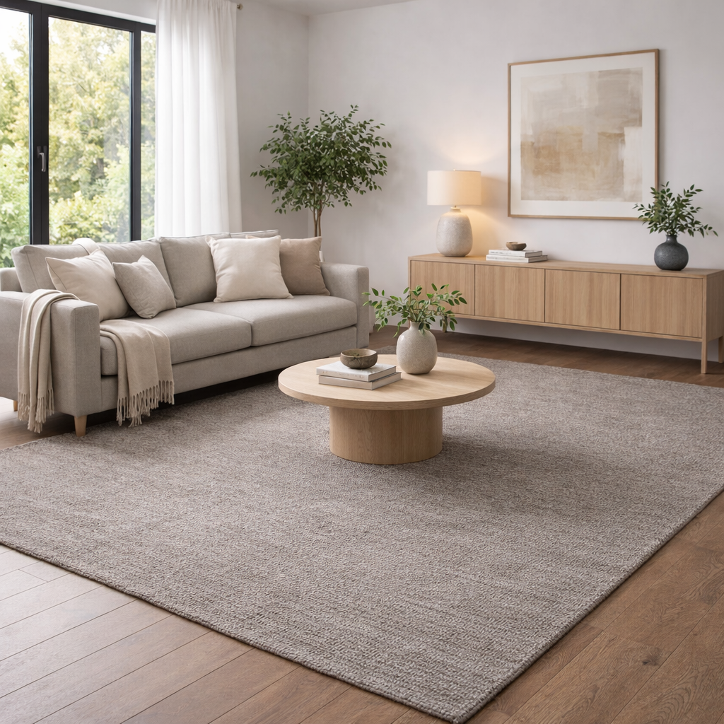 Sierra Plain Sandstone Hand-Woven Rug