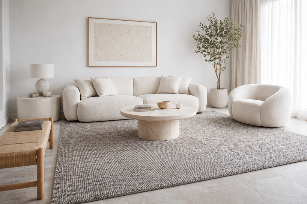 Echelon Grey Boucle Rug