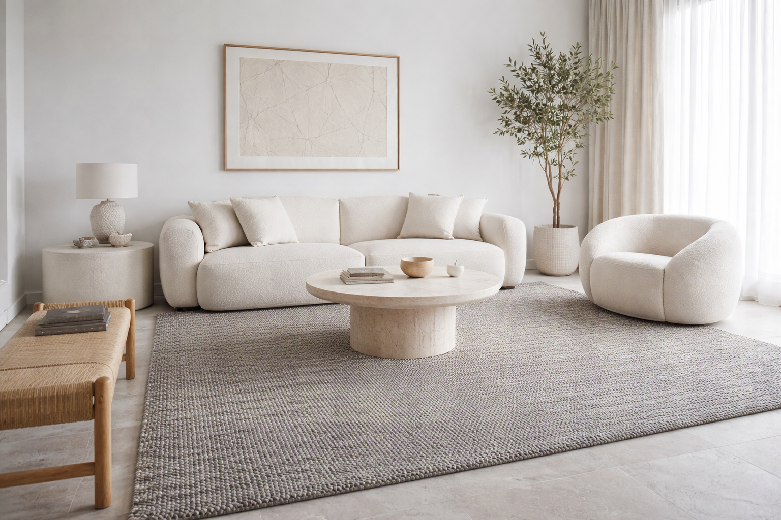 Echelon Grey Boucle Rug