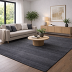 Sierra Stitches Smoke Grey Hand-Woven Rug