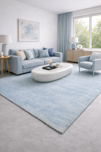 Valen Ice Blue Wool Rug