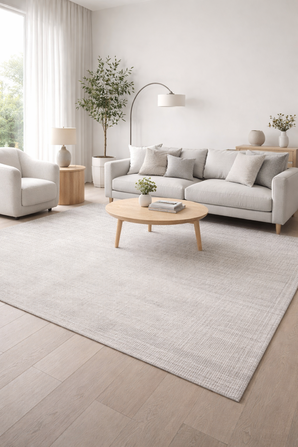 Vanta Titanium Grey Hand-Loomed Rug