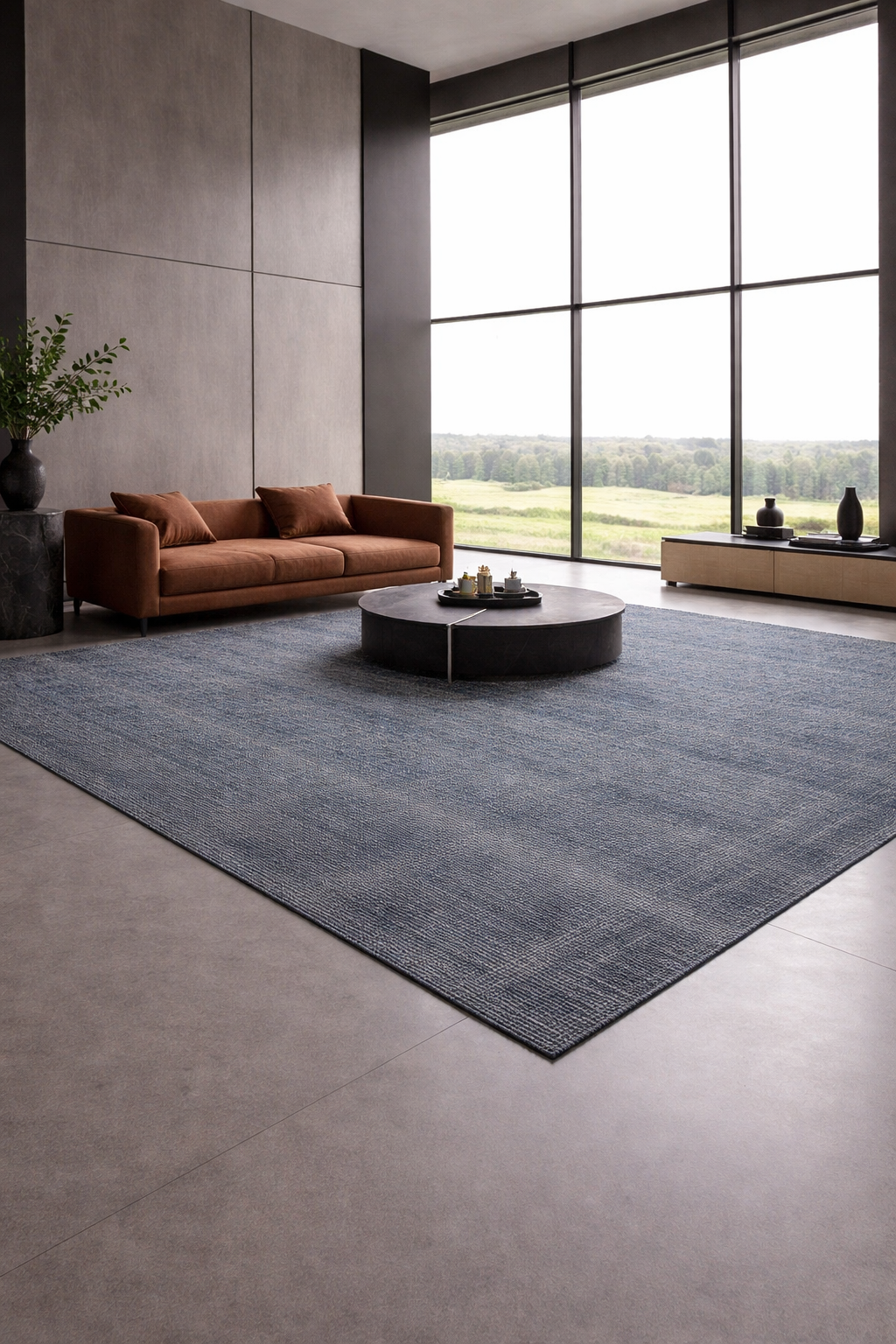 Haven Hand-Loomed Midnight Grey Rug